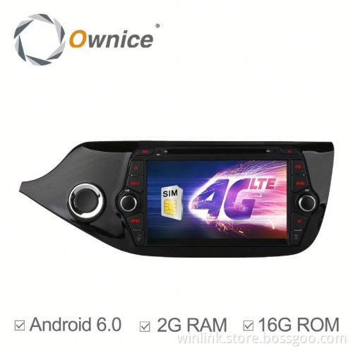 Ownice Cortex A53 4Core Android 6.0 car gps navigation for Kia Ceed with 16G rom support 4G